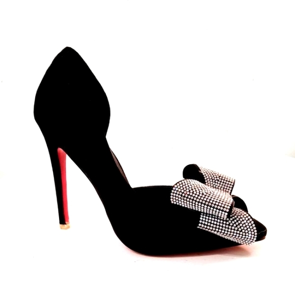 🎁 FREE GIFT IS INCLUDED 🎁 NEW 3D Rhinestones Bow High Heels Women Shoes - Picture 12 of 16